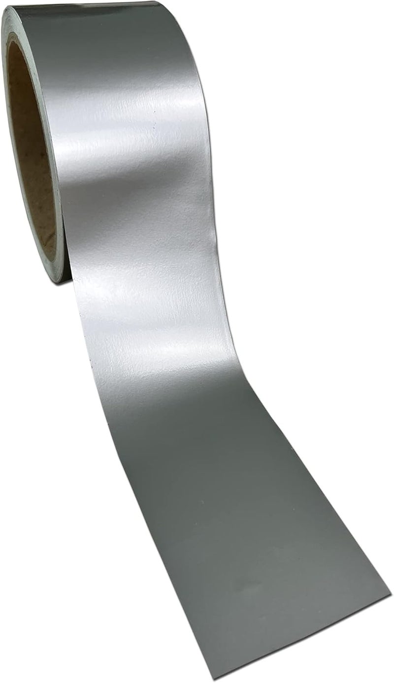 LZLRUN High Gloss Silver Vinyl Tape (High Gloss Silver, 2Inches x 30Feet) - Image 2